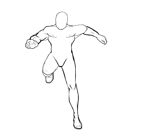 running pose drawing
