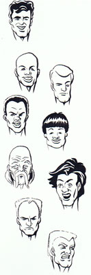 Early HeroMachine head designs
