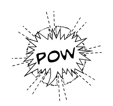 word balloon POW