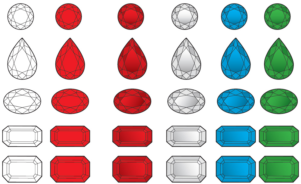 Gems with Built-in Shading