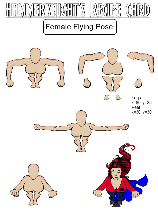 Pose Reference — Flying poses for the book of 