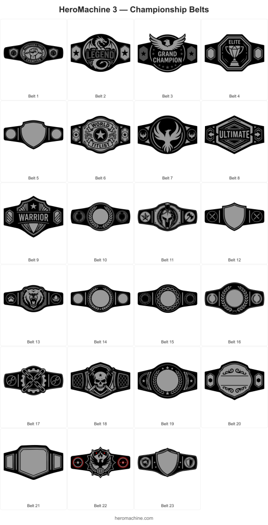 Championship wrestling belts